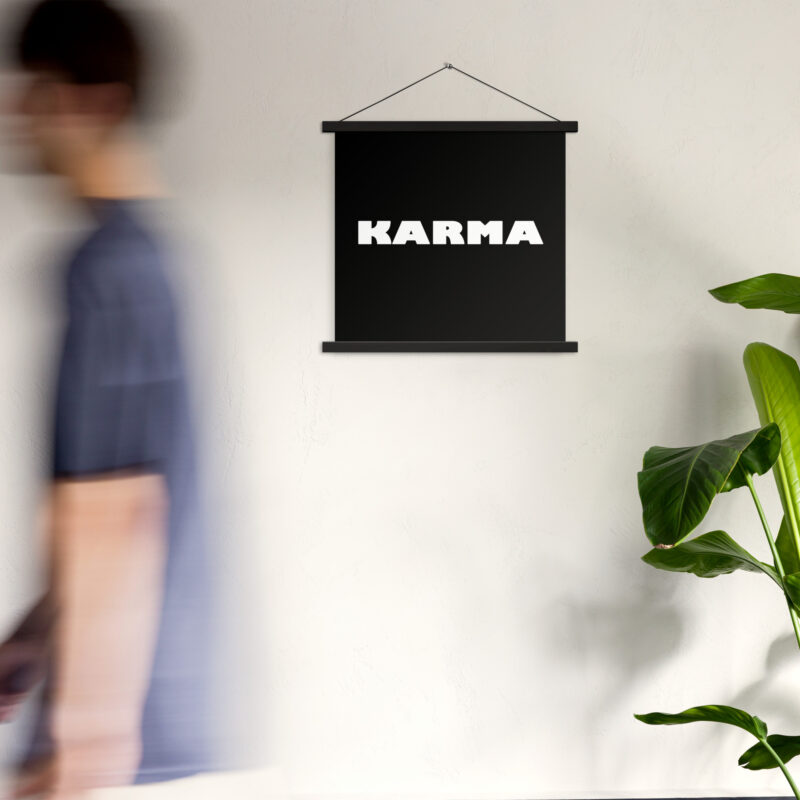 Karma Poster mit Aufhängern