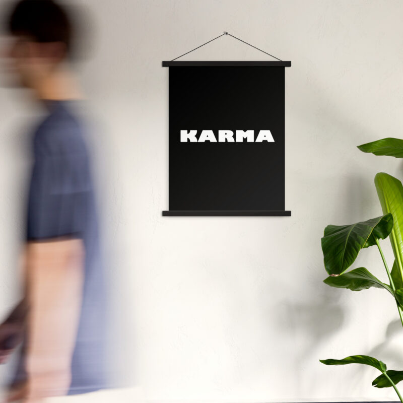 Karma Poster mit Aufhängern