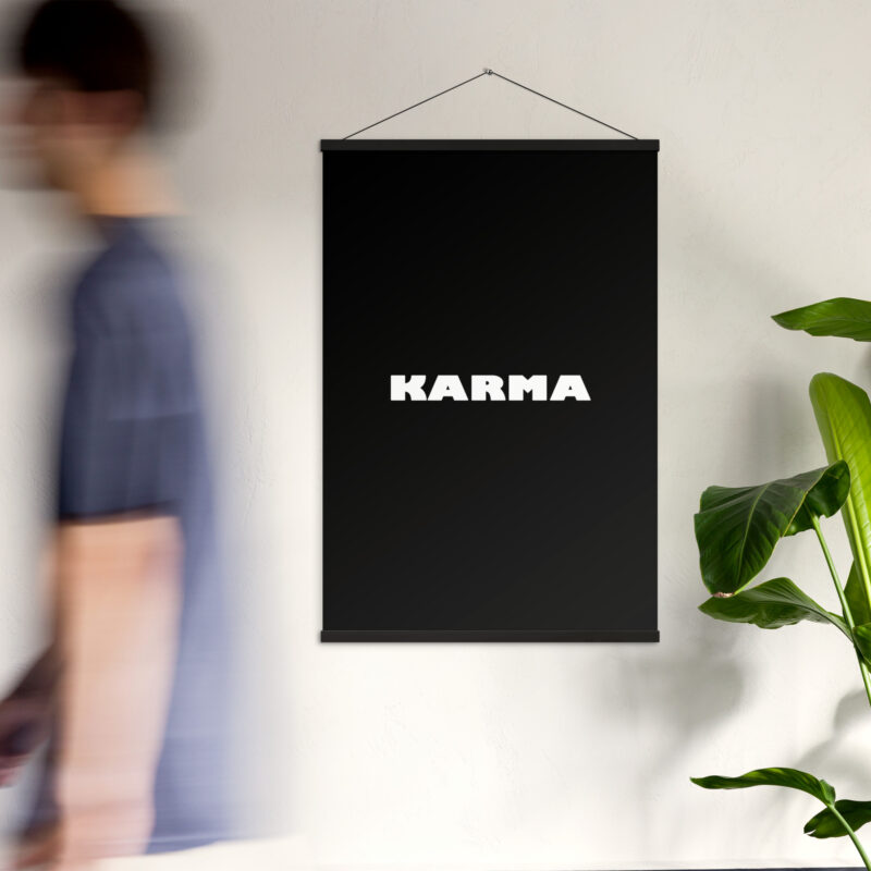 Karma Poster mit Aufhängern