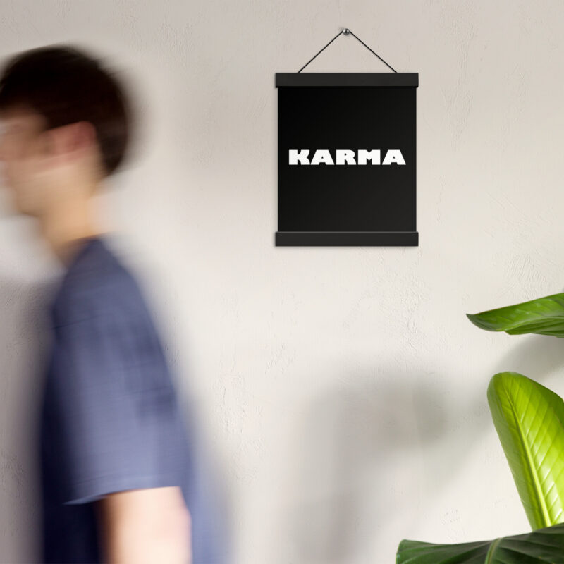 Karma Poster mit Aufhängern