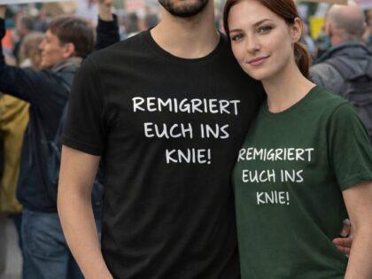 Remigriert euch ins Knie Unisex-T-Shirt – T-Shirts – Klamottn™