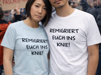 Remigriert euch ins Knie Unisex-T-Shirt – T-Shirts – Klamottn™