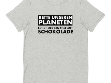 Rette unseren Planeten. Er ist der Einzige mit Schokolade Unisex-T-Shirt – T-Shirts – klamottn.de Rette unseren Planeten. Er ist der Einzige mit Schokolade Unisex-T-Shirt – T-Shirts – klamottn.de
