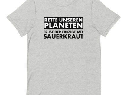 Rette unseren Planeten. Er ist der Einzige mit Sauerkraut Unisex-T-Shirt – T-Shirts – klamottn.de Rette unseren Planeten. Er ist der Einzige mit Sauerkraut Unisex-T-Shirt – T-Shirts – klamottn.de
