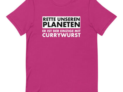 Rette unseren Planeten. Er ist der Einzige mit Currywurst Unisex-T-Shirt – T-Shirts – klamottn.de Rette unseren Planeten. Er ist der Einzige mit Currywurst Unisex-T-Shirt – T-Shirts – klamottn.de