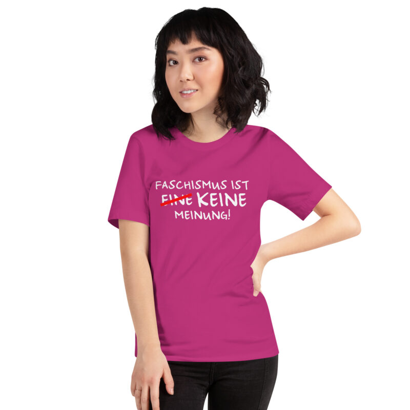 Faschismus ist keine Meinung Unisex-T-Shirt – T-Shirts – klamottn.de