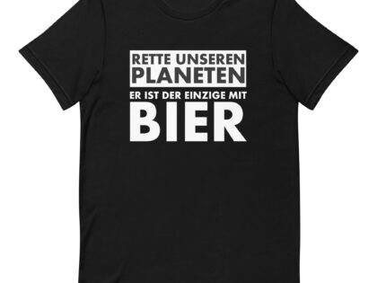 Rette unseren Planeten. Er ist der Einzige mit Bier Unisex-T-Shirt – T-Shirts – klamottn.de Rette unseren Planeten. Er ist der Einzige mit Bier Unisex-T-Shirt – T-Shirts – klamottn.de