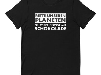 Rette unseren Planeten. Er ist der Einzige mit Schokolade Unisex-T-Shirt – T-Shirts – klamottn.de Rette unseren Planeten. Er ist der Einzige mit Schokolade Unisex-T-Shirt – T-Shirts – klamottn.de