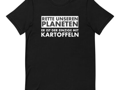 Rette unseren Planeten. Er ist der Einzige mit Kartoffeln Unisex-T-Shirt – T-Shirts – klamottn.de Rette unseren Planeten. Er ist der Einzige mit Kartoffeln Unisex-T-Shirt – T-Shirts – klamottn.de