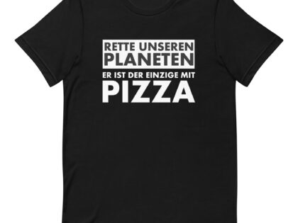 Rette unseren Planeten. Er ist der Einzige mit Pizza Unisex-T-Shirt – T-Shirts – klamottn.de Rette unseren Planeten. Er ist der Einzige mit Pizza Unisex-T-Shirt – T-Shirts – klamottn.de