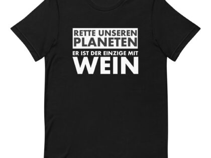 Rette unseren Planeten. Er ist der Einzige mit Wein Unisex-T-Shirt – T-Shirts – klamottn.de Rette unseren Planeten. Er ist der Einzige mit Wein Unisex-T-Shirt – T-Shirts – klamottn.de