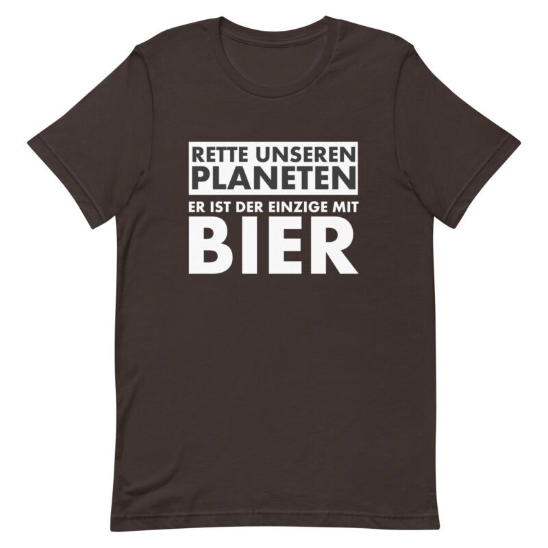 Rette unseren Planeten. Er ist der Einzige mit Bier Unisex-T-Shirt – T-Shirts – klamottn.de