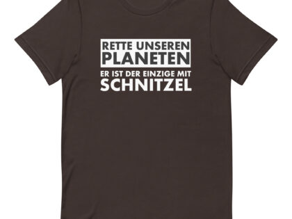 Rette unseren Planeten. Er ist der Einzige mit Schnitzel Unisex-T-Shirt – T-Shirts – klamottn.de Rette unseren Planeten. Er ist der Einzige mit Schnitzel Unisex-T-Shirt – T-Shirts – klamottn.de