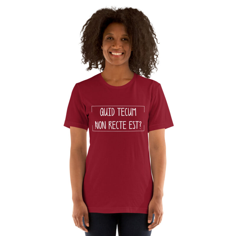 Quid Tecum Non recte est? Unisex-T-Shirt – T-Shirts – klamottn.de