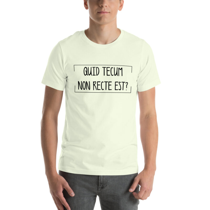 Quid Tecum Non recte est? Unisex-T-Shirt – T-Shirts – klamottn.de