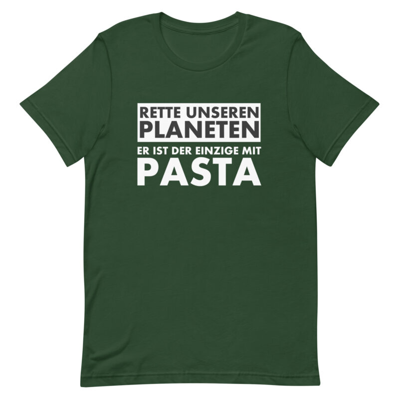 Rette unseren Planeten. Er ist der Einzige mit Pasta Unisex-T-Shirt – T-Shirts – klamottn.de