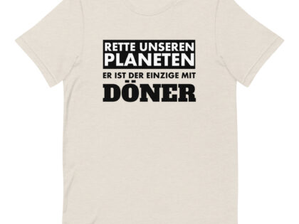 Rette unseren Planeten. Er ist der Einzige mit Döner Unisex-T-Shirt – T-Shirts – klamottn.de Rette unseren Planeten. Er ist der Einzige mit Döner Unisex-T-Shirt – T-Shirts – klamottn.de