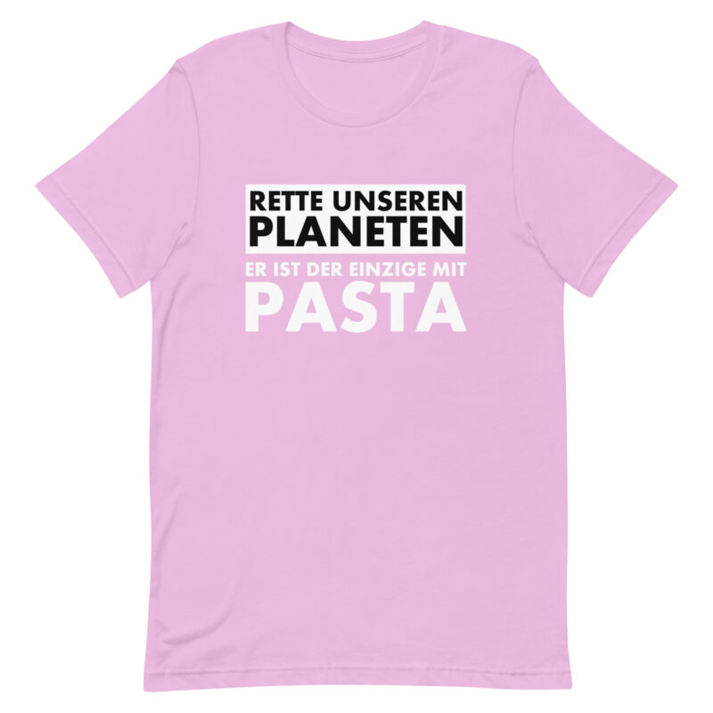 Rette unseren Planeten. Er ist der Einzige mit Pasta Unisex-T-Shirt – T-Shirts – klamottn.de