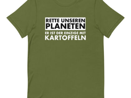 Rette unseren Planeten. Er ist der Einzige mit Kartoffeln Unisex-T-Shirt – T-Shirts – klamottn.de Rette unseren Planeten. Er ist der Einzige mit Kartoffeln Unisex-T-Shirt – T-Shirts – klamottn.de