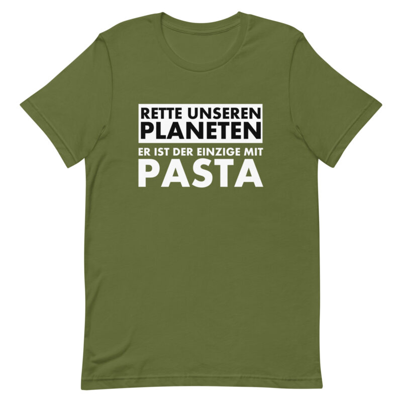 Rette unseren Planeten. Er ist der Einzige mit Pasta Unisex-T-Shirt – T-Shirts – klamottn.de