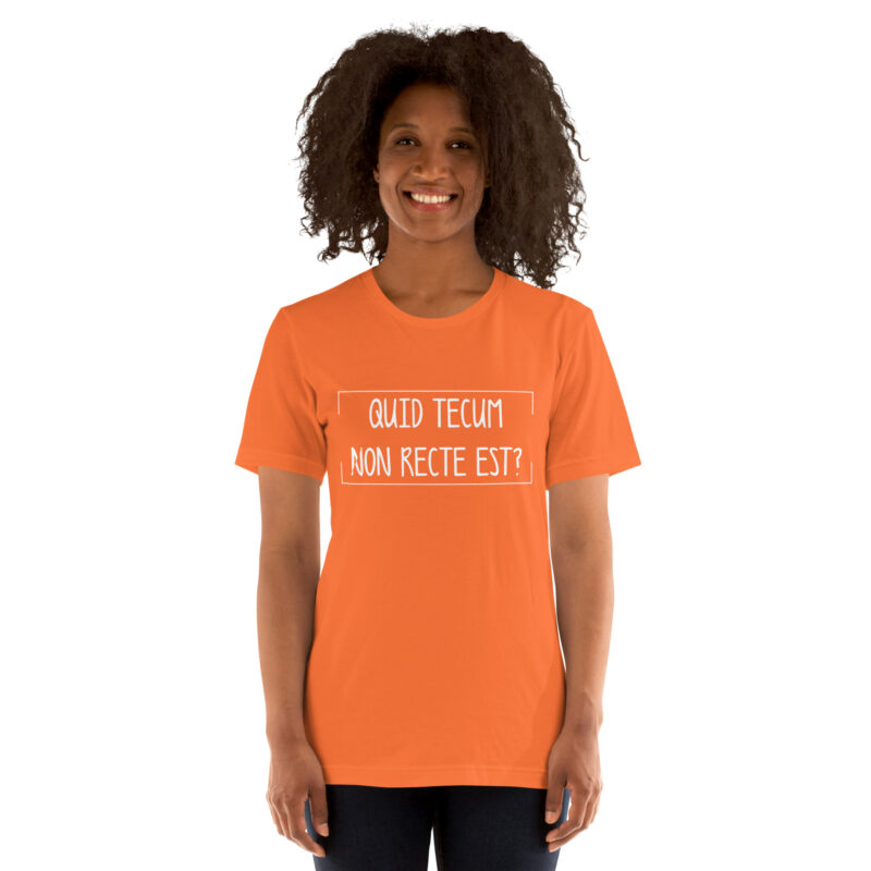 Quid Tecum Non recte est? Unisex-T-Shirt – T-Shirts – klamottn.de