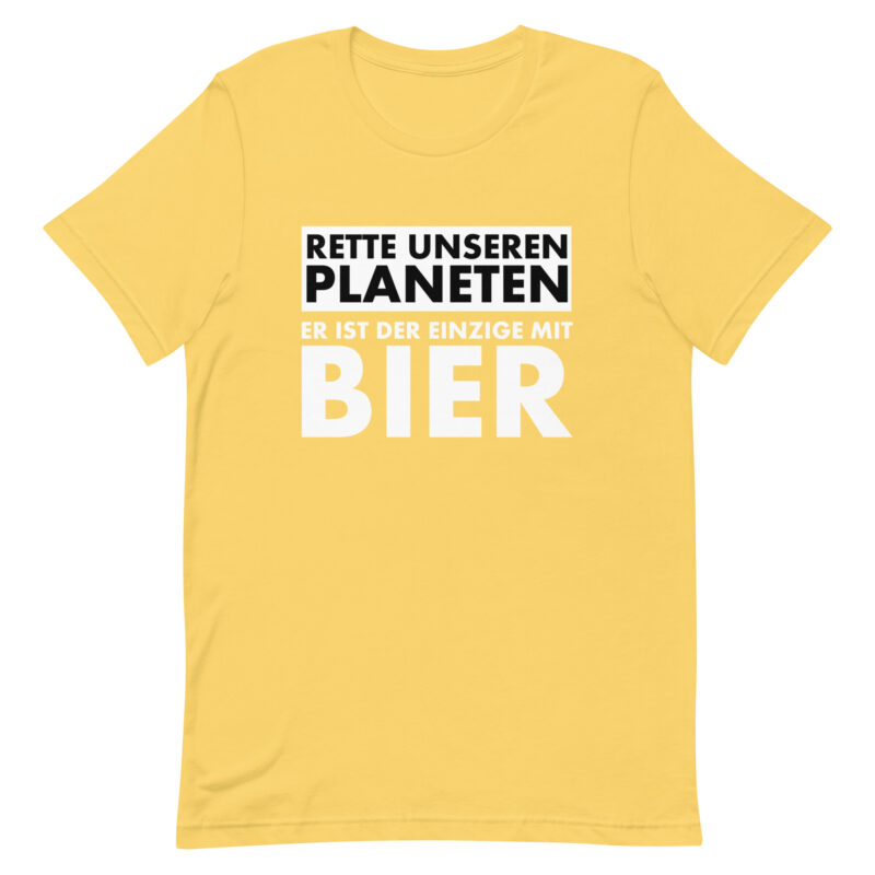 Rette unseren Planeten. Er ist der Einzige mit Bier Unisex-T-Shirt – T-Shirts – klamottn.de