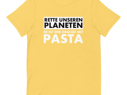 Rette unseren Planeten. Er ist der Einzige mit Pasta Unisex-T-Shirt – T-Shirts – klamottn.de Rette unseren Planeten. Er ist der Einzige mit Pasta Unisex-T-Shirt – T-Shirts – klamottn.de