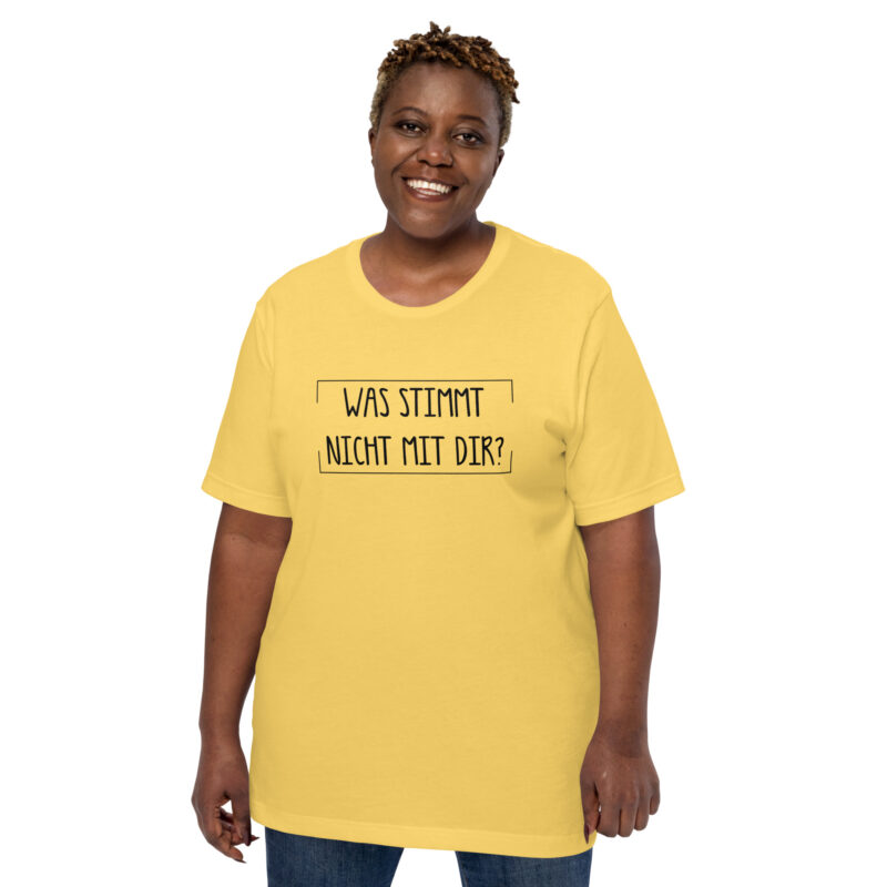 Was stimmt nicht mit dir? Unisex-T-Shirt – T-Shirts – klamottn.de