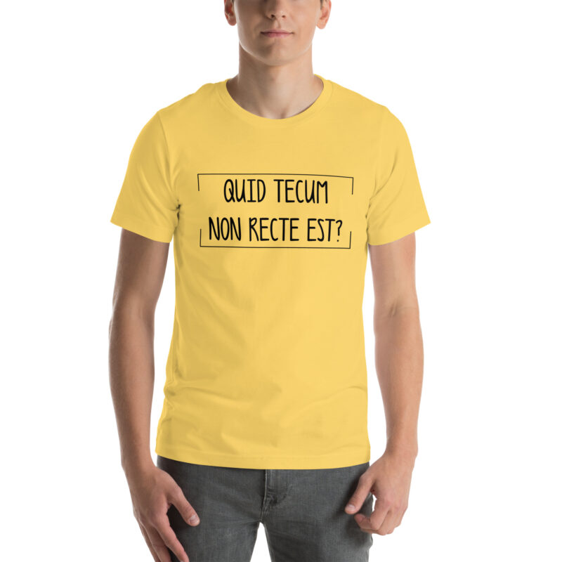 Quid Tecum Non recte est? Unisex-T-Shirt – T-Shirts – klamottn.de