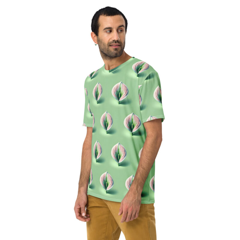 Voxel-Art Blatt in Pastellgrün Allover-Herren-T-Shirt – T-Shirts – klamottn.de