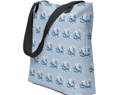 3D Voxel-Blumenillustration in Trendfarbe Hellblau 2024 Allover-Stoffbeutel – Accessoires – klamottn.de 3D Voxel-Blumenillustration in Trendfarbe Hellblau 2024 Allover-Stoffbeutel – Accessoires – klamottn.de