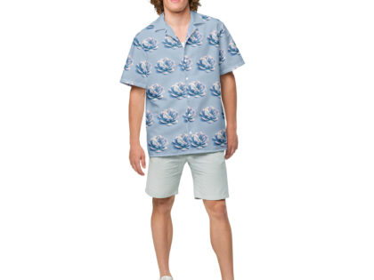 3D Voxel-Blumenillustration in Trendfarbe Hellblau 2024 Allover-Unisex-Hemd – Hemden – klamottn.de 3D Voxel-Blumenillustration in Trendfarbe Hellblau 2024 Allover-Unisex-Hemd – Hemden – klamottn.de
