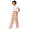 Pixel-Art Blumenillustration in Trendfarbe Orange 2024 Allover-Unisex-Hose – Hosen – klamottn.de