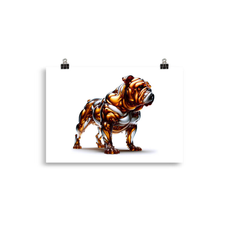 Die Bulldogge in fließender Eleganz Poster – Home & Living – klamottn.de