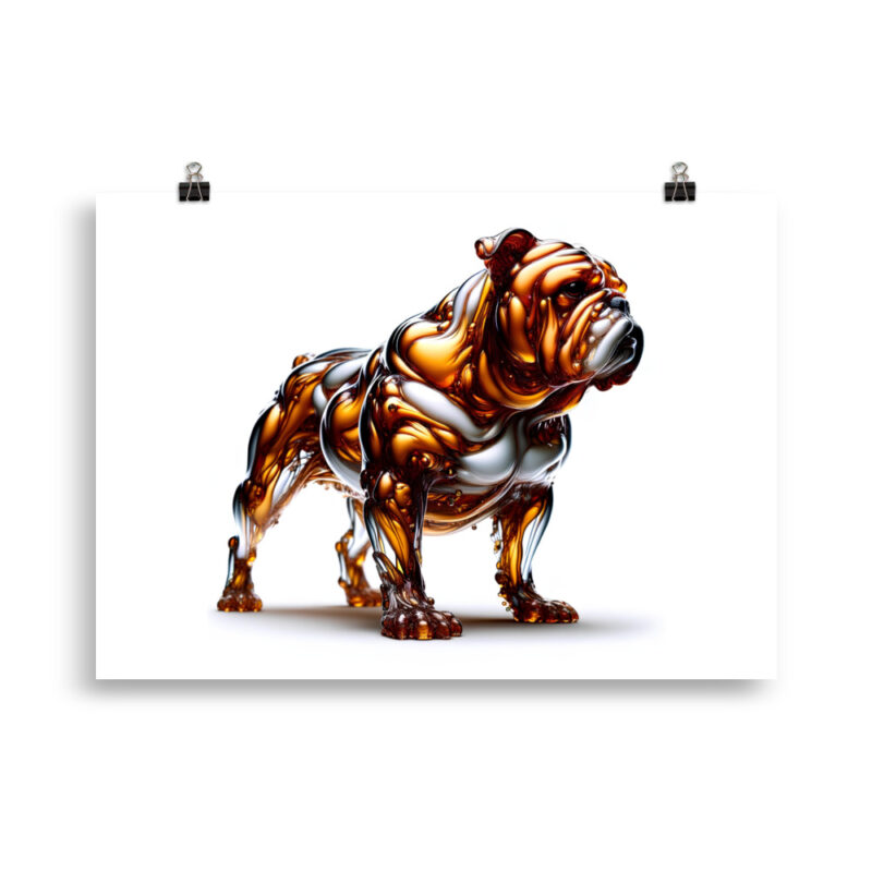 Die Bulldogge in fließender Eleganz Poster – Home & Living – klamottn.de