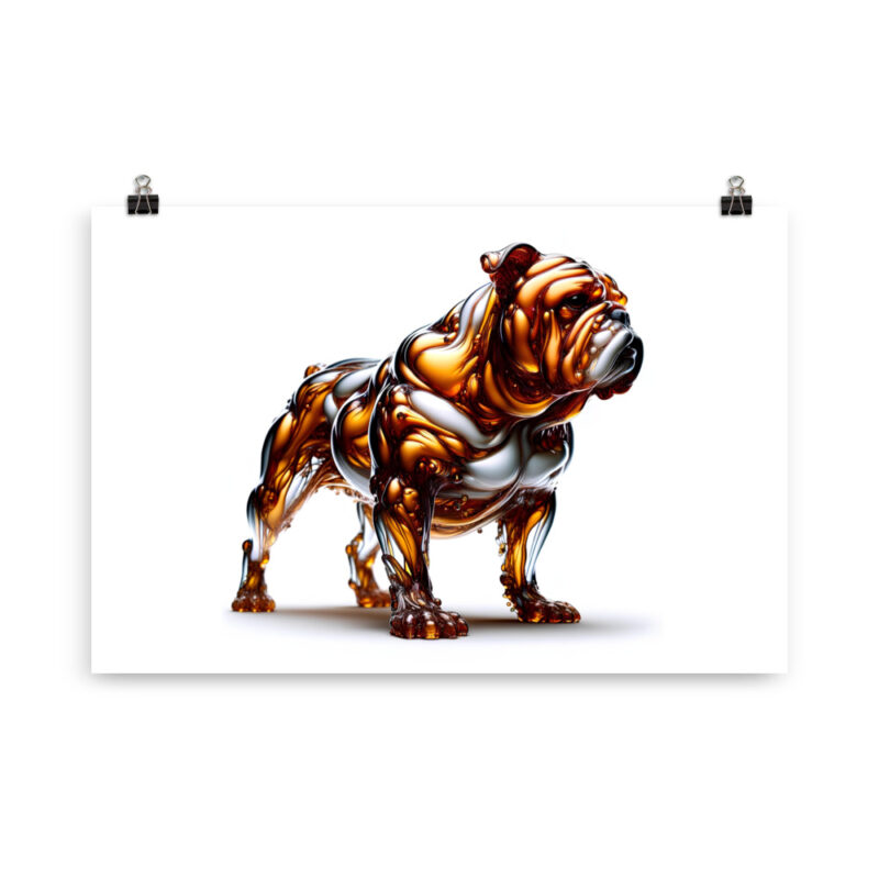 Die Bulldogge in fließender Eleganz Poster – Home & Living – klamottn.de