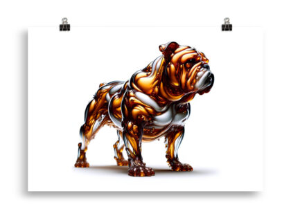 Die Bulldogge in fließender Eleganz Poster – Home & Living – klamottn.de Die Bulldogge in fließender Eleganz Poster – Home & Living – klamottn.de