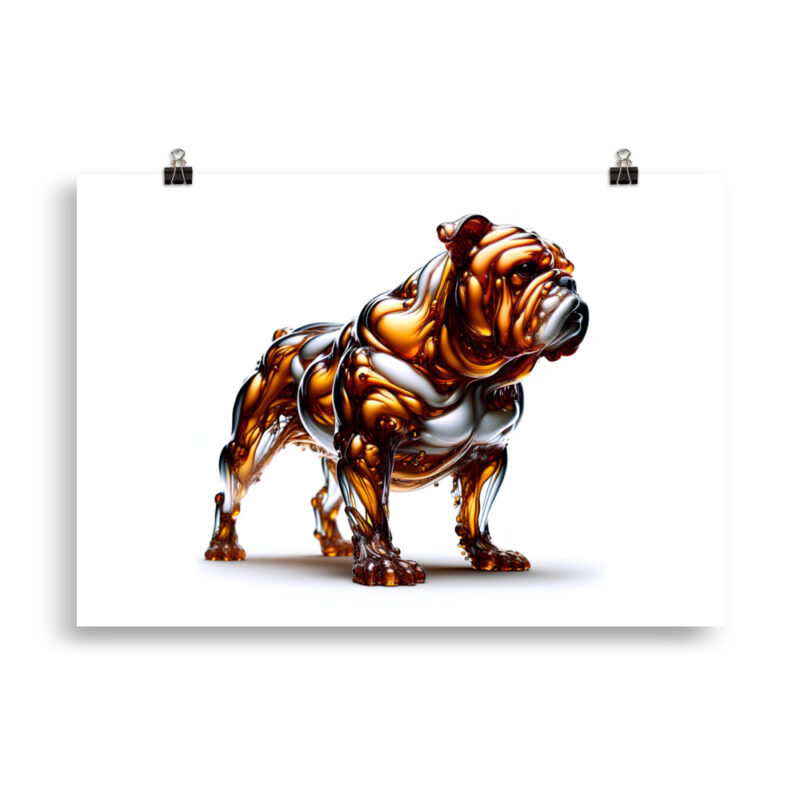 Die Bulldogge in fließender Eleganz Poster – Home & Living – klamottn.de