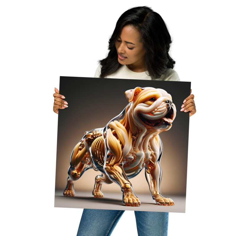 Die Majestätische Glas-Bulldogge Poster