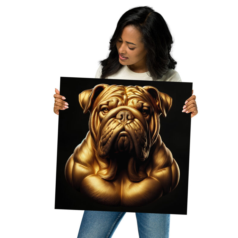 Majestätische goldene Bulldogge Poster