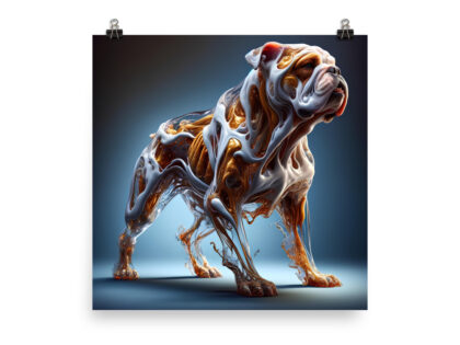 Glasfusion in Bewegung: Die Bulldogge in lebendiger Pose Poster – Home & Living – klamottn.de Glasfusion in Bewegung: Die Bulldogge in lebendiger Pose Poster – Home & Living – klamottn.de