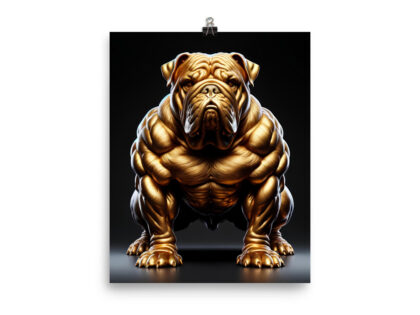 Goldener Muskelbulldogge: Kraft trifft Kunst Poster – Home & Living – klamottn.de Goldener Muskelbulldogge: Kraft trifft Kunst Poster – Home & Living – klamottn.de