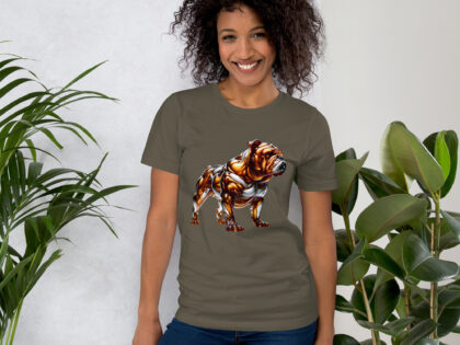 Die Bulldogge in fließender Eleganz Unisex-T-Shirt – T-Shirts – klamottn.de Die Bulldogge in fließender Eleganz Unisex-T-Shirt – T-Shirts – klamottn.de