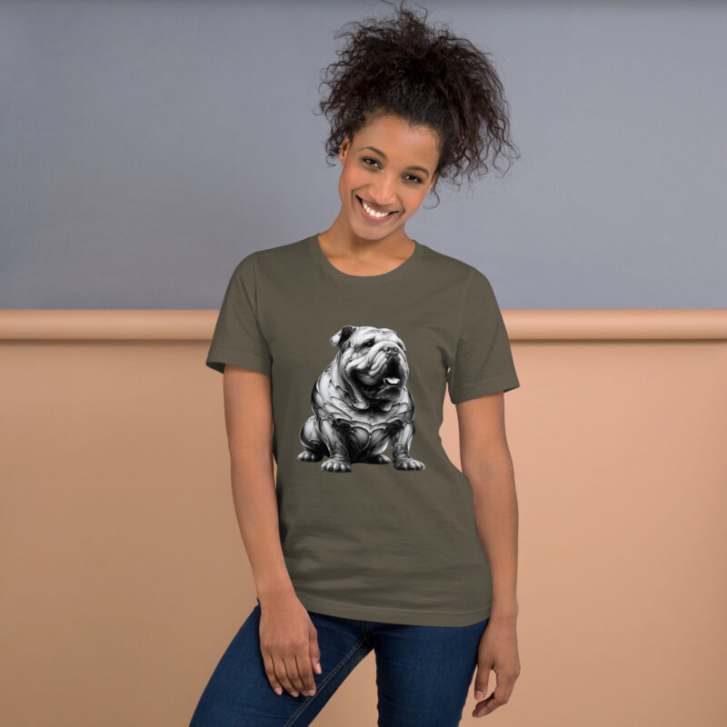 Moderne Metamorphose: Der Cyber-Bulldogge Unisex-T-Shirt – T-Shirts – klamottn.de