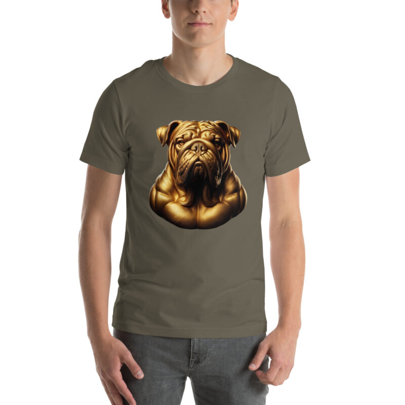 Majestätische goldene Bulldogge Unisex-T-Shirt