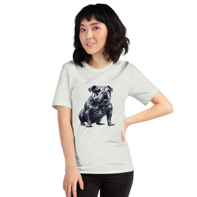 Anatomische Eleganz: Die Bulldogge im Röntgenblick Unisex-T-Shirt – T-Shirts – klamottn.de