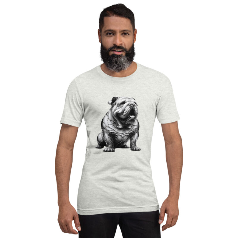 Moderne Metamorphose: Der Cyber-Bulldogge Unisex-T-Shirt