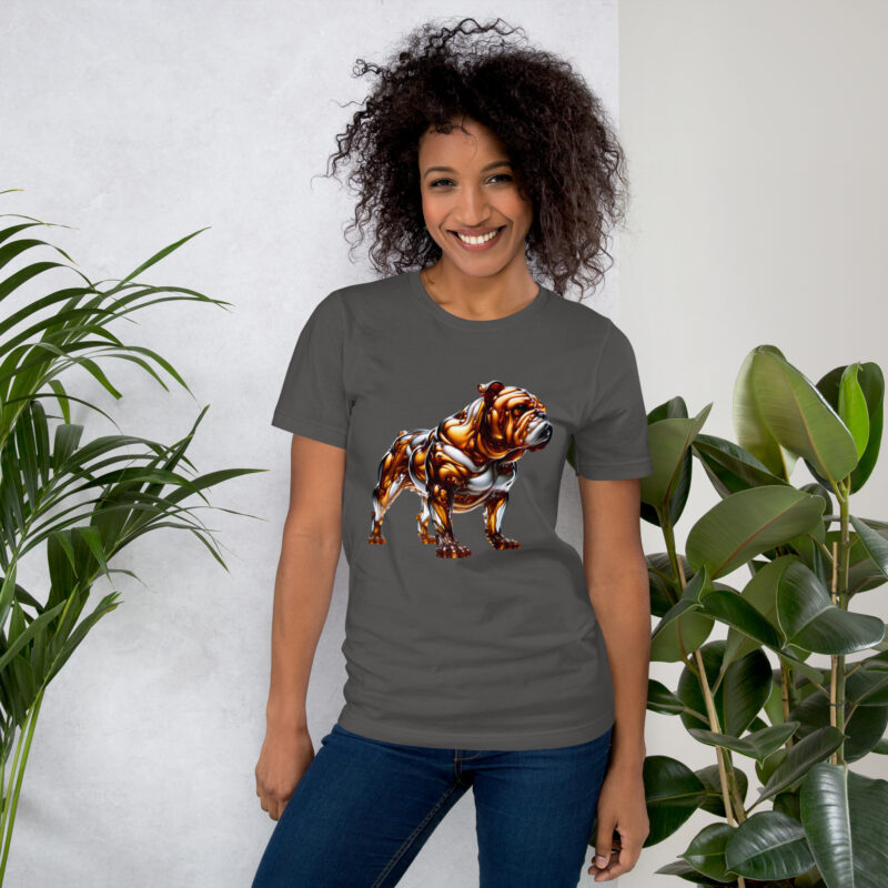 Die Bulldogge in fließender Eleganz Unisex-T-Shirt