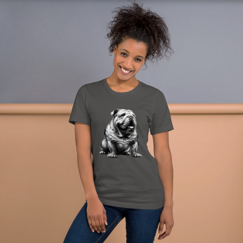 Moderne Metamorphose: Der Cyber-Bulldogge Unisex-T-Shirt – T-Shirts – klamottn.de