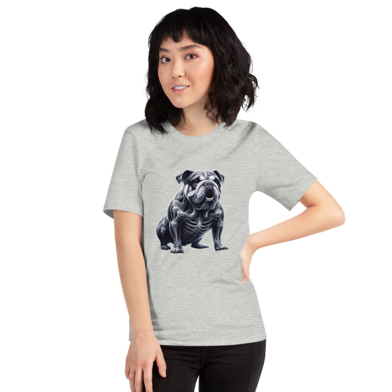Anatomische Eleganz: Die Bulldogge im Röntgenblick Unisex-T-Shirt – T-Shirts – klamottn.de